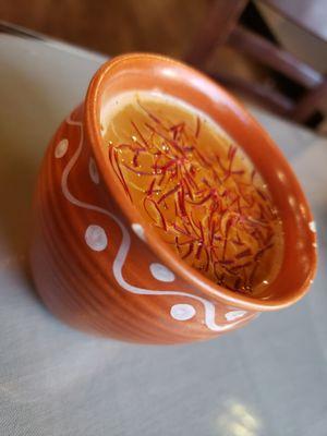 Matka chai - loaded with strands of saffron