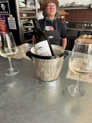 Chilled glasses of wine on a hot day