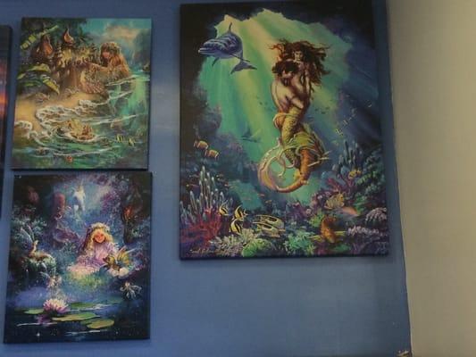 Some nice water-themed artwork to take your mind off the heat from the dryers.