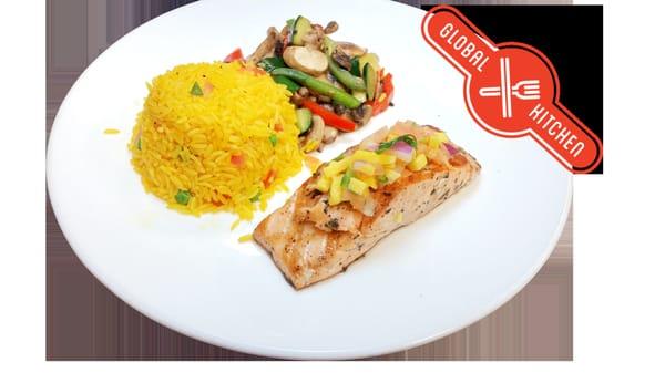 GLOBAL KITCHEN Chef's Special
 Grilled Salmon with Mango Salsa
 Order at
 http://store7.geomerx.com/gkitchentogo/index.cfm?fuseaction