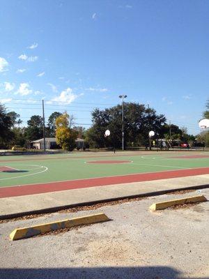 Outside Basketball Courts.......