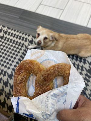 Cinnamon Sugar Pretzel - free for me bday!