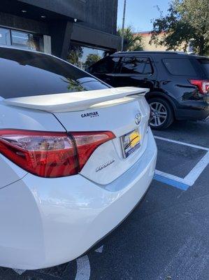 They did an awesome job adding this trunk spoiler. Was very happy with the outcome. January 2020