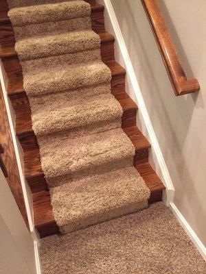 Stairs vacuumed and cleaned