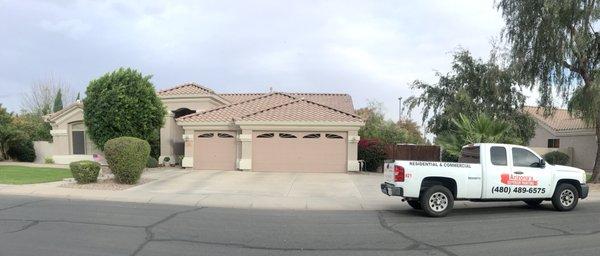 Exterior paint job in Gilbert, AZ.