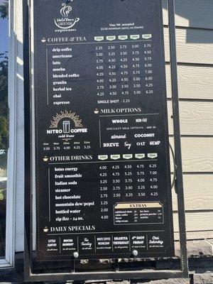 Drink menu