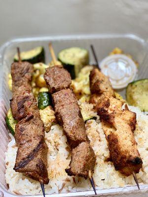 Combo Shish Kebabs (lamb & chicken)