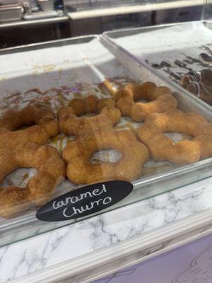 Caramel churro donut