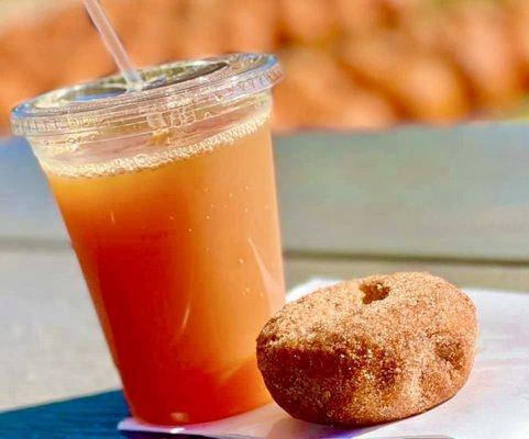 Cold Apple Cider & Warm Apple Cider Donut