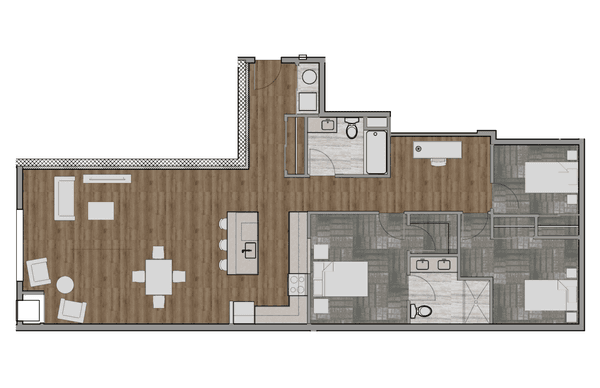 Unit DD Floor plan