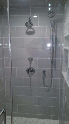 Shower finish work installation