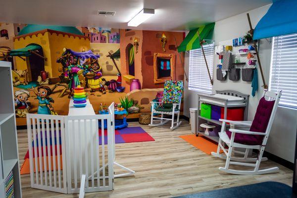 Our children's programs has rooms that are fun, clean, and inviting to kids during our 10:15 AM service