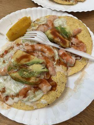 Shrimp tostadas