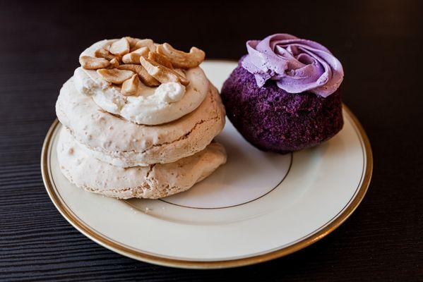 Sans Rival and Ube cake