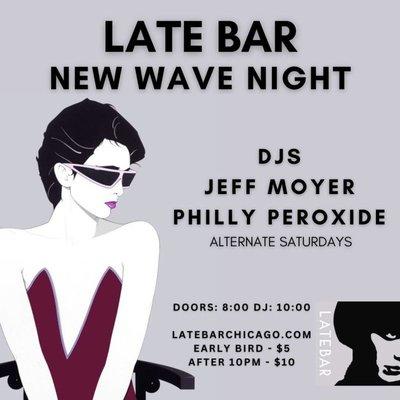 Something new, alternating dark wave and new wave each Saturday.