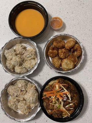 Thukpa, Fried Momo, Steamed Momo