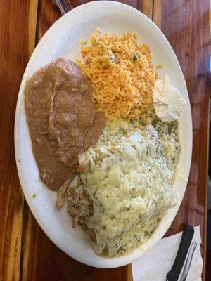 Chicken enchiladas verdes