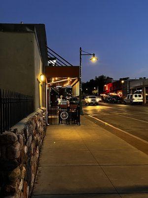 If you don't like loud music then ask for a table outside