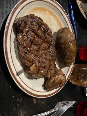 Ribeye and Baked Potato