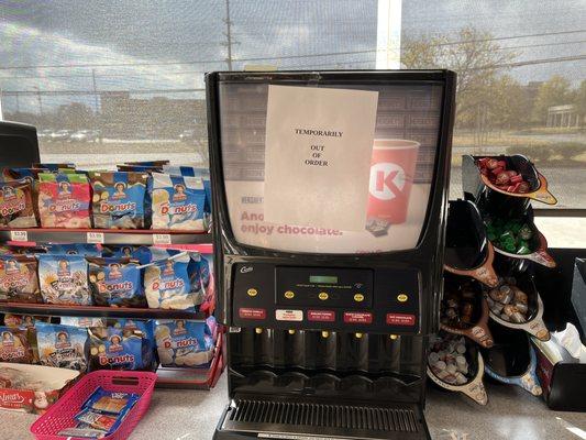 Cappuccino and Hot Chocolate machine Inoperative