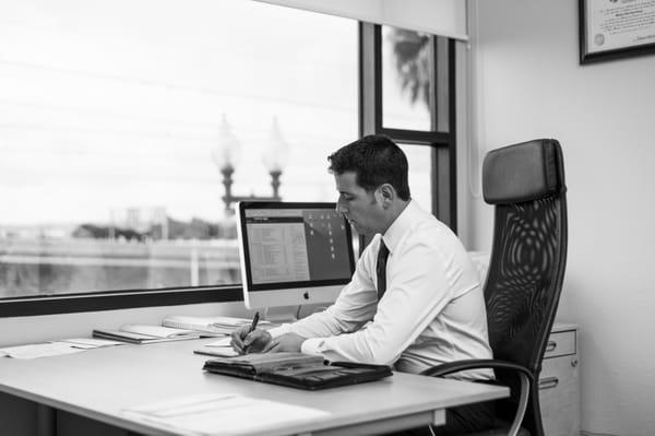 Attorney Matthew J. Speredelozzi works all hours of the day and night defending his clients in court.