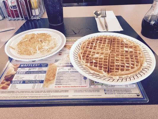 Good morning waffle and Hashbrowns.