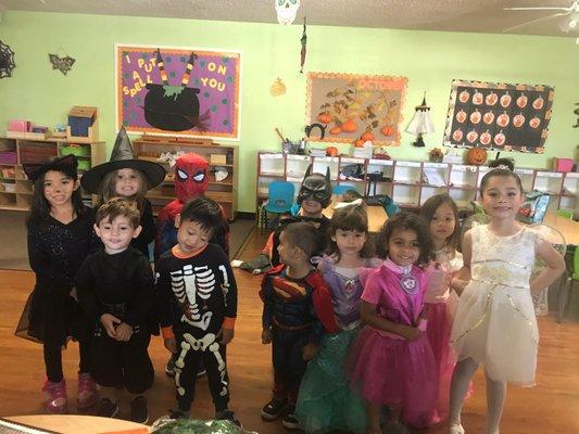 Enjoying Halloween at preschool