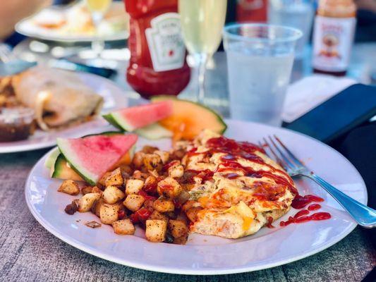 Spicy Puerto Nuevo Lobster omelette