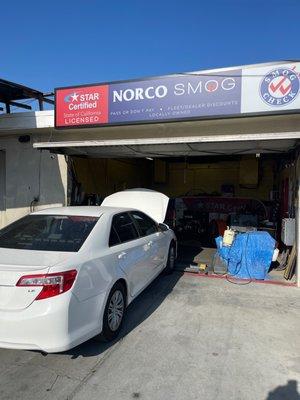 Boss man taking care of my smog! Highly recommend!