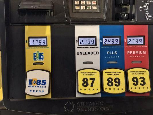 E85 prices