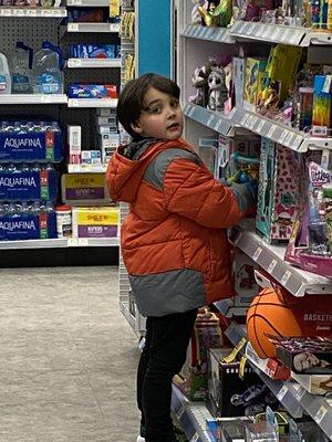 My grandson loves the toy aisle!