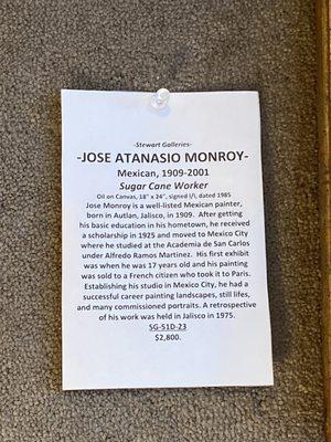 Jose Anastasio Monroy $2,800