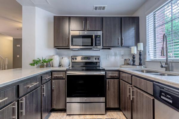 New kitchens with stainless steel appliances