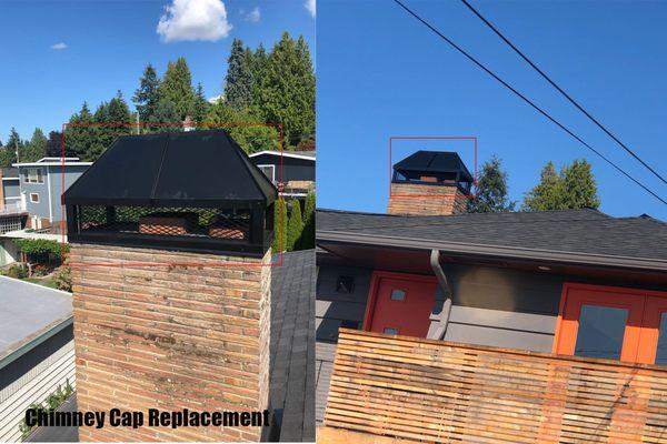 Custom Chimney Cap Replacement