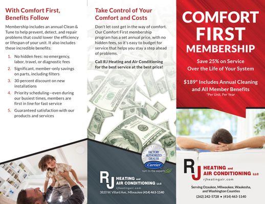 Comfort First Membership - Page 1