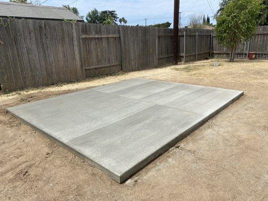 Concrete pad for Tuff Shed