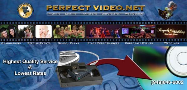 PerfectVideo.net has been active in the video productions business since the year 1988