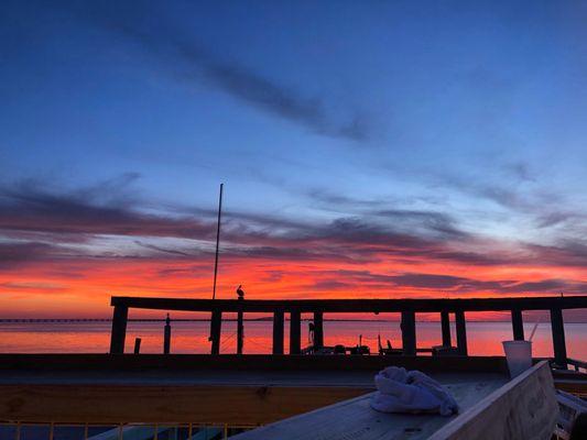 View from the patio. Definitely a tequila sunset.