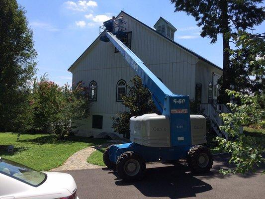 Barn painting in Huntingdon Valley Pa.