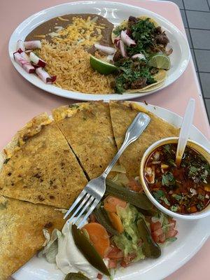 Quesadillas Birria Tacos carnitas