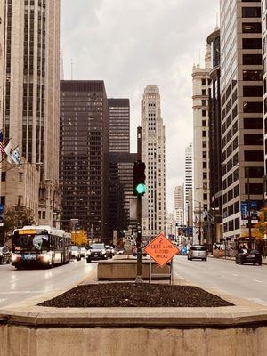 A vintage look of Michigan Avenue