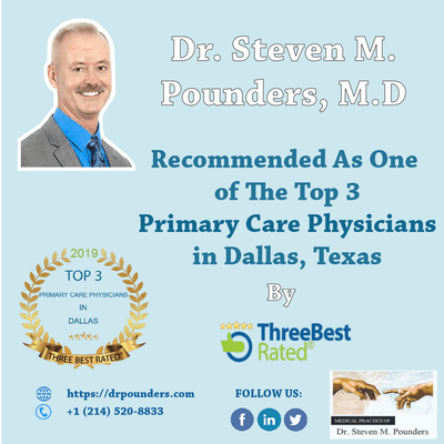 Three Best Rated Recommended Dr. Pounders in top 3 PCP in Dallas.