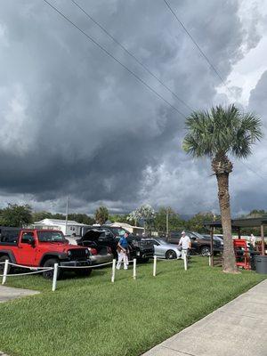 Storm was approaching, shooters were told to clear the field.