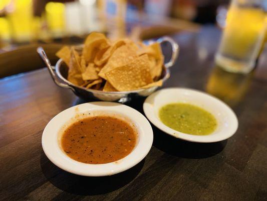 Chips n salsa, the salsas were both so good!