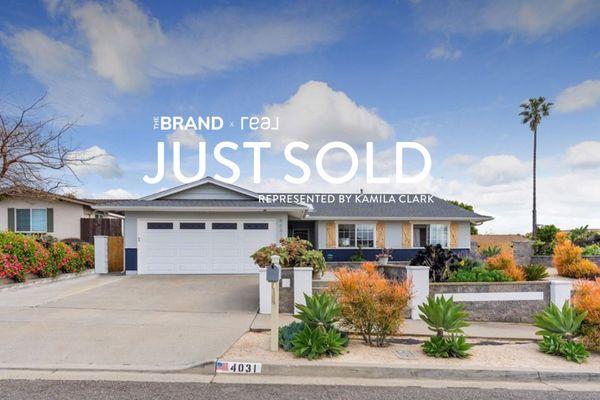 SOLD - 4031 Alto St, Oceanside, CA, 92056  - represented by Kamila Clark -thebrandrealtyteam.com