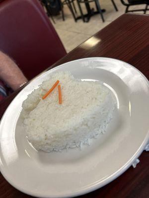 Rice came with soup