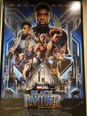 Black Panther movie poster. Majestic #1 movie in 2018.