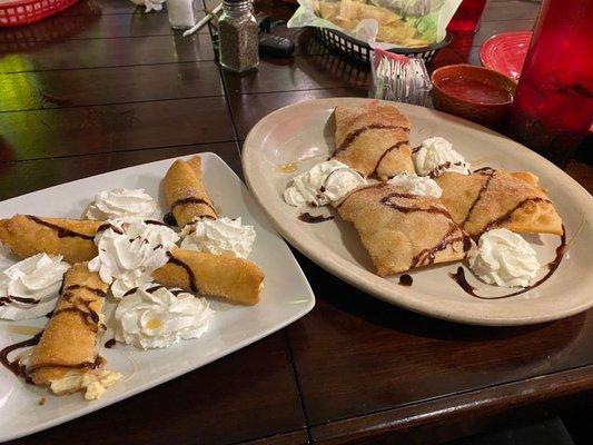 Sopapillas and cheesecake filled churros