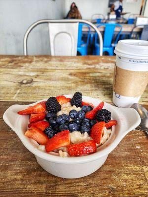 Oatmeal with berries (so good!)