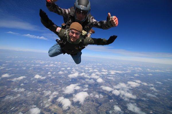 Free fall from 13,500 feet